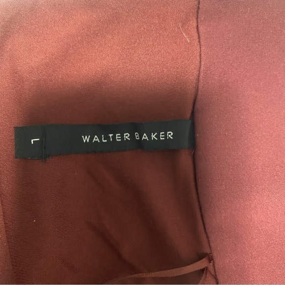 Walter Baker Off Shoulder Women’s Midi Bodycon Burgundy Dress Size Large EUC - Picture 6 of 8